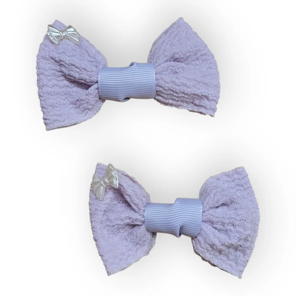 2-‎ Pack of Bow Hair Accessories| Available in Pink, Blue, OR Purple